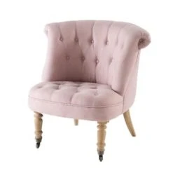 Maisons Du Monde Fauteuils Fauteuil Capitonné En Velours Vert -Chaise Soldes 2024 fauteuil capitonne en lin lave rose poudre constantin 1000 15 33 175472 1