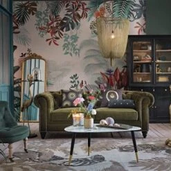 Maisons Du Monde Fauteuils Fauteuil Capitonné En Velours Vert -Chaise Soldes 2024 fauteuil capitonne en velours vert 1000 5 5 225833 4