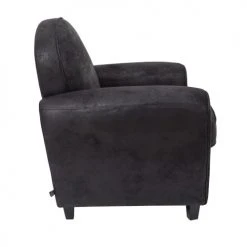 Toilinux Fauteuils Fauteuil Club Confortable De Couleur Noir -Chaise Soldes 2024 fauteuil club confortable de couleur noir 2
