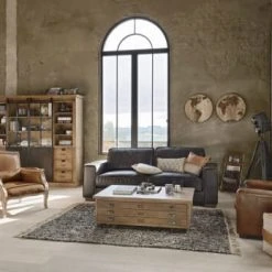 Maisons Du Monde Fauteuils Fauteuil Club En Cuir Marron Effet Vieilli -Chaise Soldes 2024 fauteuil club en cuir marron effet vieilli 1000 16 24 199120 5