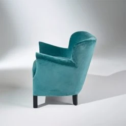 Robin Des Bois Fauteuils Fauteuil Club En Velours Clouté Bleu Arctique -Chaise Soldes 2024 fauteuil club en velours cloute bleu arctique 4