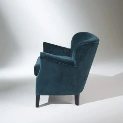 Robin Des Bois Fauteuils Fauteuil Club En Velours Clouté Bleu Paon -Chaise Soldes 2024 fauteuil club en velours cloute bleu paon 4