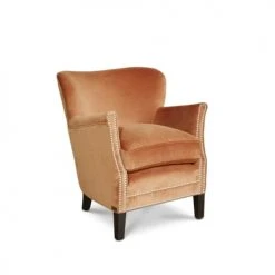 Robin Des Bois Fauteuils Fauteuil Club En Velours Clouté Caramel -Chaise Soldes 2024 fauteuil club en velours cloute caramel 4