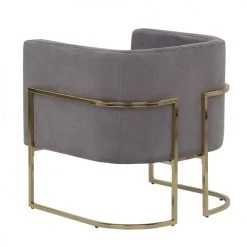 Beliani Fauteuils Fauteuil Club En Velours Gris -Chaise Soldes 2024 fauteuil club en velours gris 2