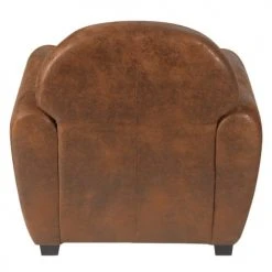 Grenier Alpin Fauteuils Fauteuil Club Vintage Microfibre Marron -Chaise Soldes 2024 fauteuil club vintage microfibre marron 3