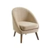 Wadiga Fauteuils Fauteuil Compact Et Enveloppant Beige Tissu Chenille