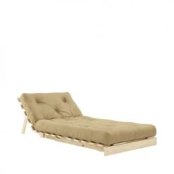 Karup Design Fauteuils Fauteuil Convertible 90x200cm En Bois Naturel Et Tissu Blé -Chaise Soldes 2024 fauteuil convertible 90x200cm en bois naturel et tissu ble 3
