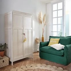 Maisons Du Monde Fauteuils Fauteuil Convertible En Lin Froissé Vert -Chaise Soldes 2024 fauteuil convertible en lin froisse vert 1000 11 35 221640 5