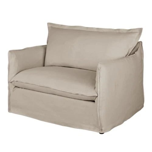 Fauteuil convertible en lin supérieur beige Maisons Du Monde Fauteuils Fauteuil Convertible En Lin Supérieur Beige -Chaise Soldes 2024 fauteuil convertible en lin superieur beige 1000 15 25 221712 3