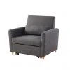 Baita Fauteuils Fauteuil Convertible En Tissu 1 Place Gris