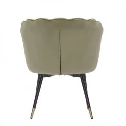 Baita Fauteuils Fauteuil Coquillage En Velours 1 Place Beige Et Doré -Chaise Soldes 2024 fauteuil coquillage en velours 1 place beige et dore 3