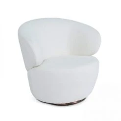 Oviala Fauteuils Fauteuil Cosy En Bouclette Blanc -Chaise Soldes 2024 fauteuil cosy en bouclette blanc 4