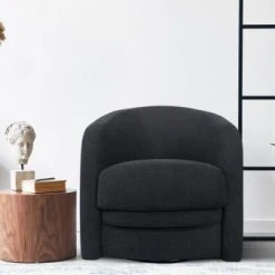 DIVA SALON Fauteuils Fauteuil Crapaud 1 Place En Tissu Bleu Marine -Chaise Soldes 2024 fauteuil crapaud 1 place en tissu bleu marine 2