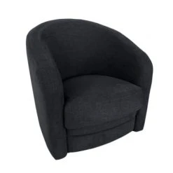 DIVA SALON Fauteuils Fauteuil Crapaud 1 Place En Tissu Bleu Marine -Chaise Soldes 2024 fauteuil crapaud 1 place en tissu bleu marine 3