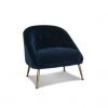 PIB Fauteuils Fauteuil Crapaud En Velours Bleu
