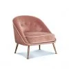 PIB Fauteuils Fauteuil Crapaud En Velours Rose