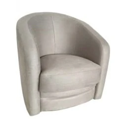 DIVA SALON Fauteuils Fauteuil Crapaud Pivotant 1 Place En Tissu Beige Crème -Chaise Soldes 2024 fauteuil crapaud pivotant 1 place en tissu beige creme 4