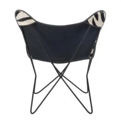 Meubles & Design Fauteuils Fauteuil Cuir Papillon Motifs Zébrés -Chaise Soldes 2024 fauteuil cuir papillon motifs zebres 3