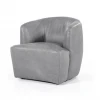 Meubles & Design Fauteuils Fauteuil Cuir Rond Design Gris
