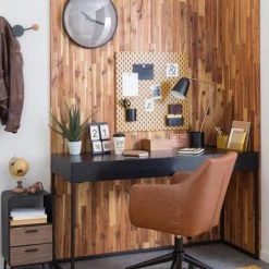 Maisons Du Monde Chaises De Bureau Fauteuil De Bureau En Textile Enduit Marron Vieilli -Chaise Soldes 2024 fauteuil de bureau en textile enduit marron vieilli 1000 3 37 165923 10