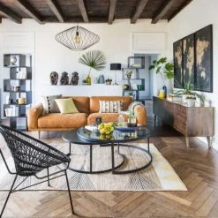 Maisons Du Monde Fauteuils De Jardin Fauteuil De Jardin Empilable En Fil De Résine Et Métal Noir -Chaise Soldes 2024 fauteuil de jardin empilable en fil de resine et metal noir 1000 2 40 164409 8