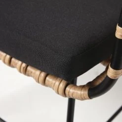 Maisons Du Monde Fauteuils De Jardin Fauteuil De Jardin En Résine Imitation Rotin Et Toile Noire -Chaise Soldes 2024 fauteuil de jardin en resine imitation rotin et toile noire 1000 8 7 187008 4