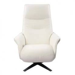 My New Design Fauteuils Fauteuil De Relaxation Manuel Design - Cuir Blanc -Chaise Soldes 2024 fauteuil de relaxation manuel design cuir blanc 2