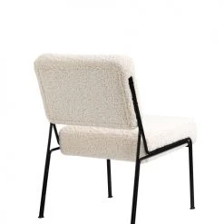 Nordlys Fauteuils Fauteuil De Salon En Métal Et Bouclettes Blanches -Chaise Soldes 2024 fauteuil de salon en metal et bouclettes blanches 11