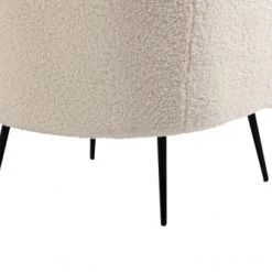 Nordlys Fauteuils Fauteuil De Salon En Métal Et Bouclettes Blanches -Chaise Soldes 2024 fauteuil de salon en metal et bouclettes blanches 3