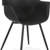 Kokoon Design Fauteuils Fauteuil Design En Résine Noir Avec Accoudoirs