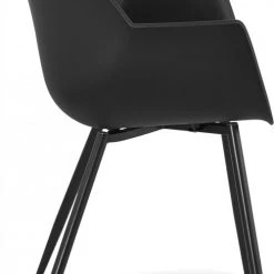 Kokoon Design Fauteuils Fauteuil Design En Résine Noir Avec Accoudoirs -Chaise Soldes 2024 fauteuil design en resine noir avec accoudoirs 2