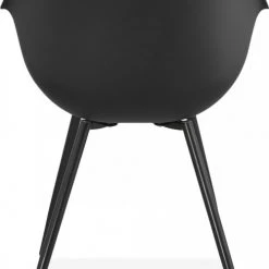 Kokoon Design Fauteuils Fauteuil Design En Résine Noir Avec Accoudoirs -Chaise Soldes 2024 fauteuil design en resine noir avec accoudoirs 3