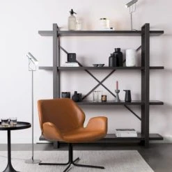 Zuiver Fauteuils Fauteuil Design En Simili Cuir Noir -Chaise Soldes 2024 fauteuil design en simili cuir noir 3