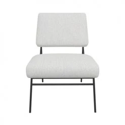 Drawer Fauteuils Fauteuil Design En Tissu Bouclette Et Métal Ecru -Chaise Soldes 2024 fauteuil design en tissu bouclette et metal ecru 2