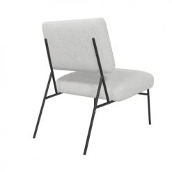 Drawer Fauteuils Fauteuil Design En Tissu Bouclette Et Métal Ecru -Chaise Soldes 2024 fauteuil design en tissu bouclette et metal ecru 4