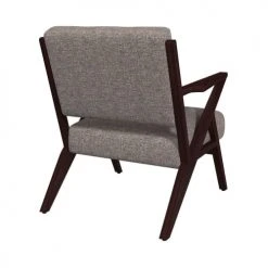 Drawer Fauteuils Fauteuil Design En Tissu Et Bois Foncé Taupe -Chaise Soldes 2024 fauteuil design en tissu et bois fonce taupe 4