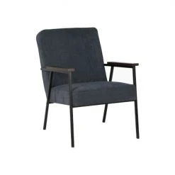 Woood Fauteuils Fauteuil Design Scandinave Accoudoirs Bois Bleu Ocean