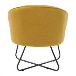 Moloo Fauteuils Fauteuil Design Tissu Curry Pieds Métal Noir -Chaise Soldes 2024 fauteuil design tissu curry pieds metal noir 2