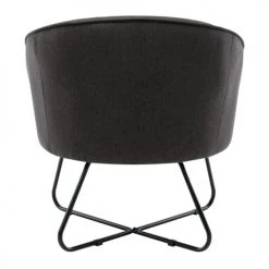 Moloo Fauteuils Fauteuil Design Tissu Gris Anthracite Pieds Métal Noir -Chaise Soldes 2024 fauteuil design tissu gris anthracite pieds metal noir 2