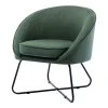 Moloo Fauteuils Fauteuil Design Tissu Vert Forêt Pieds Métal Noir