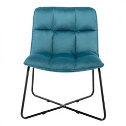 Moloo Fauteuils Fauteuil Design Velours Bleu Canard Pieds Métal Noir -Chaise Soldes 2024 fauteuil design velours bleu canard pieds metal noir 10