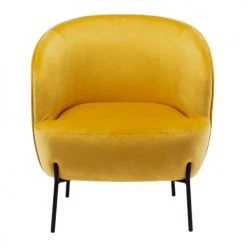 Moloo Fauteuils Fauteuil Design Velours Curry Pieds Métal Noir -Chaise Soldes 2024 fauteuil design velours curry pieds metal noir 4