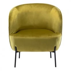 Moloo Fauteuils Fauteuil Design Velours Kaki Pieds Métal Noir -Chaise Soldes 2024 fauteuil design velours kaki pieds metal noir 4