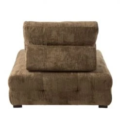 Meubles & Design Fauteuils Fauteuil Douillet En Velours Côtelé Marron -Chaise Soldes 2024 fauteuil douillet en velours cotele marron 3