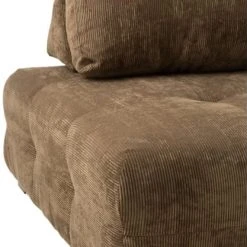 Meubles & Design Fauteuils Fauteuil Douillet En Velours Côtelé Marron -Chaise Soldes 2024 fauteuil douillet en velours cotele marron 4