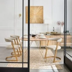 Maisons Du Monde Fauteuils Fauteuil écru Chiné Et Métal Coloris Laiton -Chaise Soldes 2024 fauteuil ecru chine et metal coloris laiton 1000 5 24 187804 11