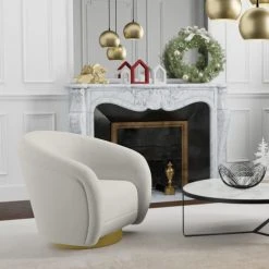 Potiron Paris Fauteuils Fauteuil Effet Laine Bouclée Et Laiton -Chaise Soldes 2024 fauteuil effet laine bouclee et laiton 1