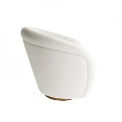 Potiron Paris Fauteuils Fauteuil Effet Laine Bouclée Et Laiton -Chaise Soldes 2024 fauteuil effet laine bouclee et laiton 3