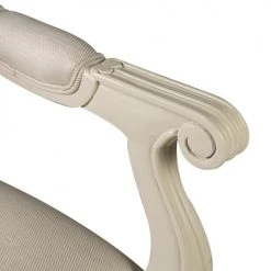 MOYCOR Fauteuils Fauteuil En Bois D'acajou Blanc Et Revêtement En Polyester Blanc -Chaise Soldes 2024 fauteuil en bois d acajou blanc et revetement en polyester blanc 5