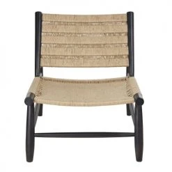 Maisons Du Monde Fauteuils Fauteuil En Bois De Manguier Noir Et Sisal -Chaise Soldes 2024 fauteuil en bois de manguier noir et sisal 1000 2 2 225830 2